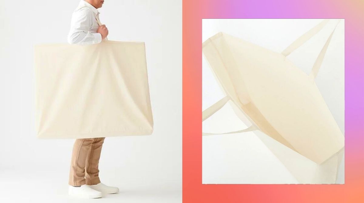 This *Extra-Large* MUJI Canvas Tote Bag is Perfect if You Have a Lot of Errands