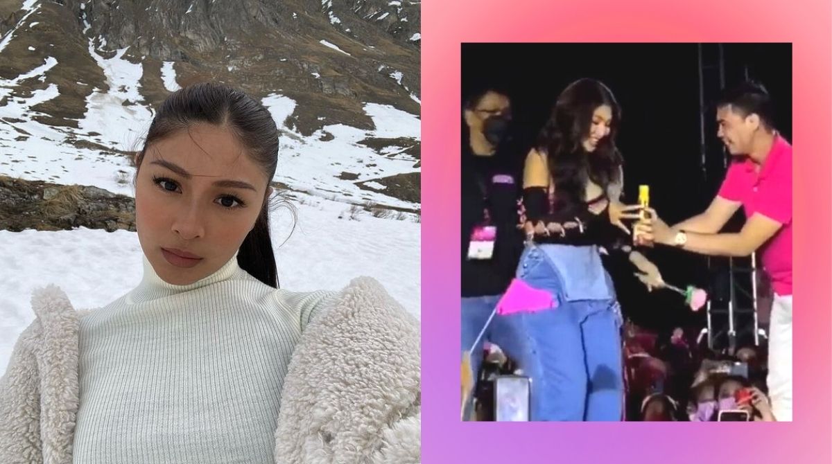 Nadine Lustre Had the *Best* Reaction to Receiving a Bottle of Mang Tomas While Performing Onstage