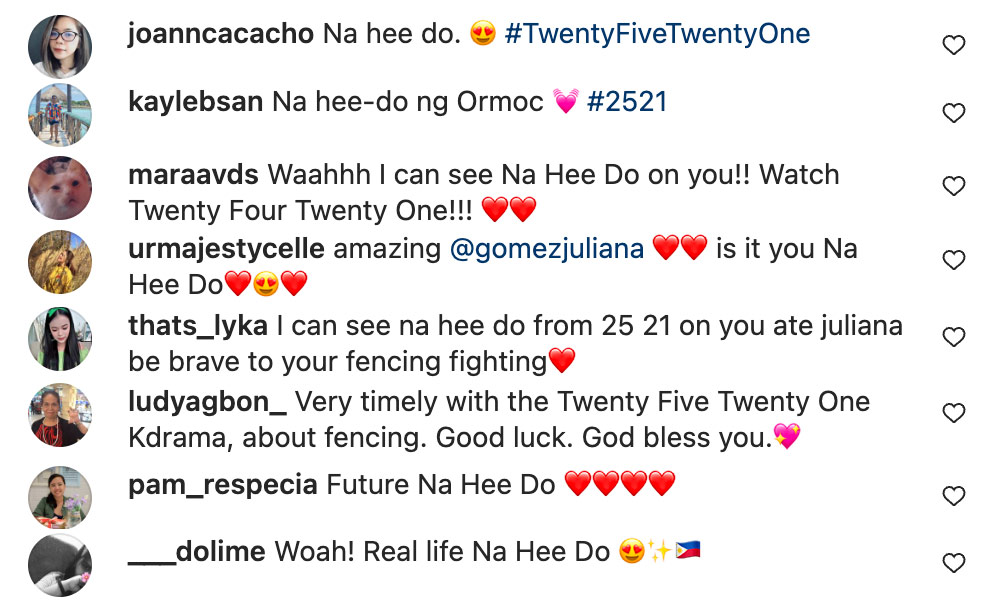 juliana gomez fencer like na hee do twenty five twenty one
