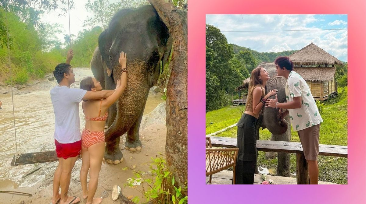 Aww, Kathryn Bernardo and Daniel Padilla Spent Their 10th Anniversary with Elephants in Thailand