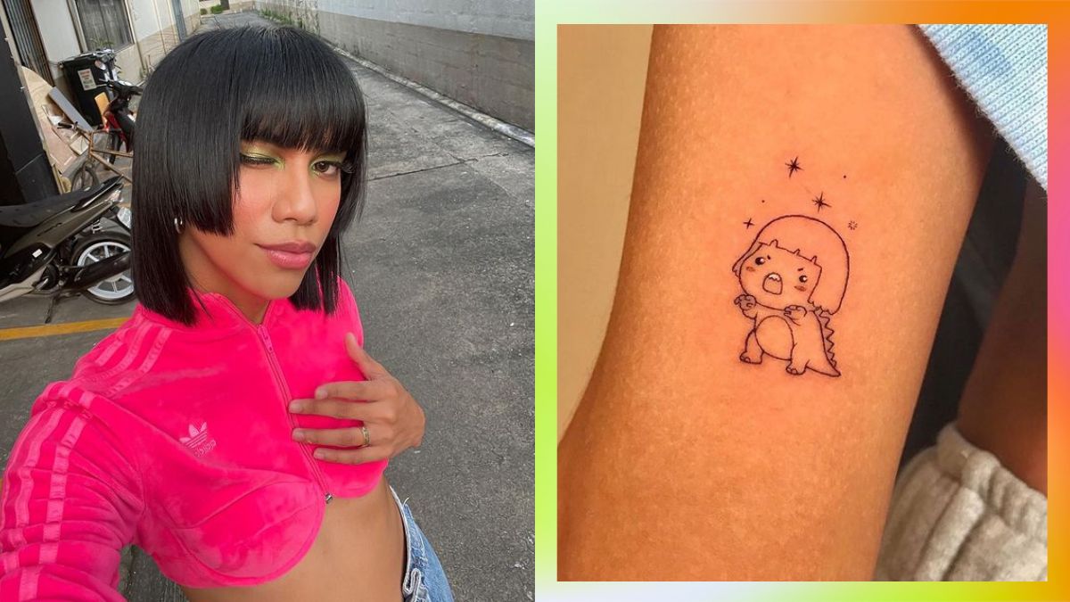 Mimiyuuuh's Tattoo of a Dinosaur with *Bangs* is the Cutest Thing You'll See Today