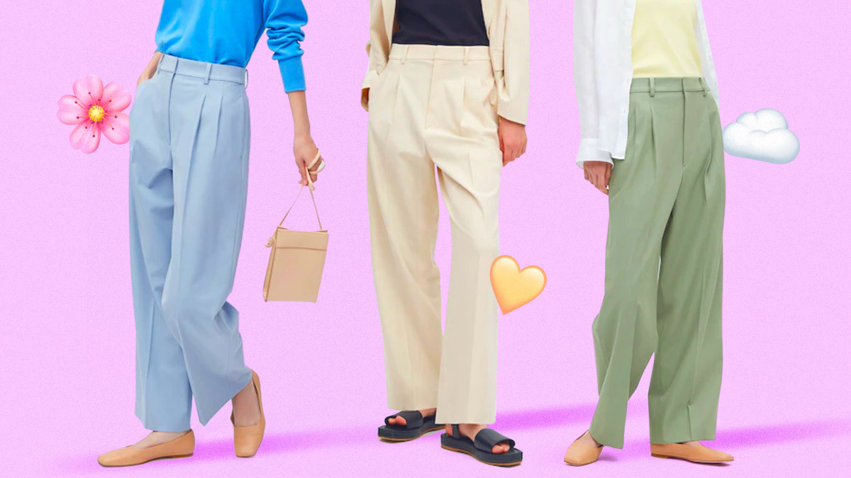 FYI: The TikTok-Famous Uniqlo Wide-Leg Trousers Now Come in Pretty Pastel Colors