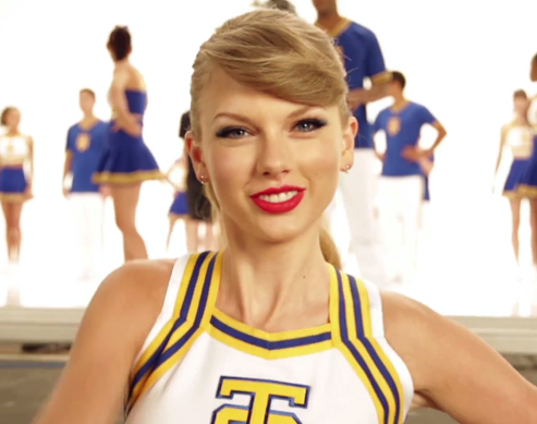 Taylor Swift Reveals Shake It Off Outtake 1 The Cheerleaders   201408 Taylor Swift Shake It Off Outtake Cover 