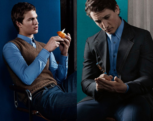 Ansel Elgort and Miles Teller Sure Clean Up Well In This Brand New Spring  Campaign