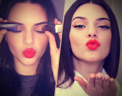 Kendall Jenner Creates Her Very Own Red-Orange Matte Lipstick Shade