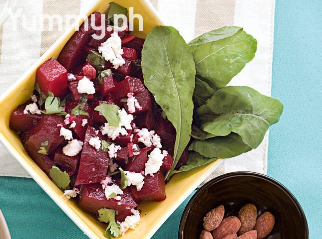 Roasted Red Beet Salad with Feta Cheese