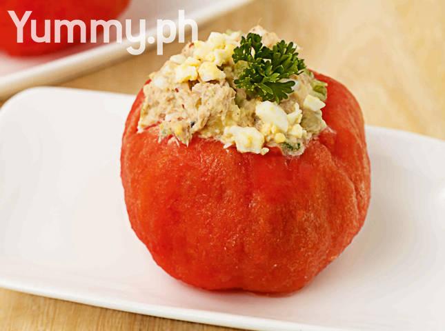 Tuna and Egg-stuffed Tomatoes Recipe