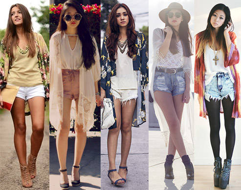 Style Equation: Kimono + Shorts