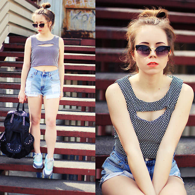 Style Equation: Top + Shorts + Backpack
