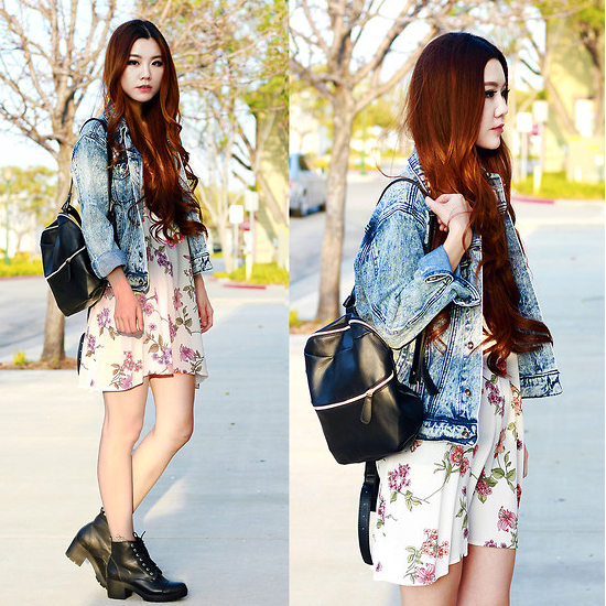 Chic Outfit Combo: Denim and Florals