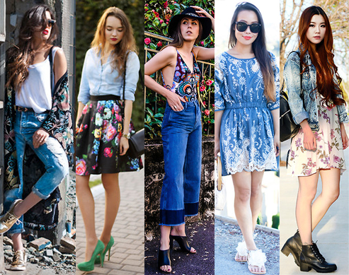 Chic Outfit Combo: Denim and Florals