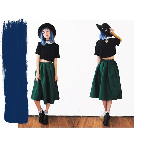 Style Equation: Crop Top + Midi Skirt