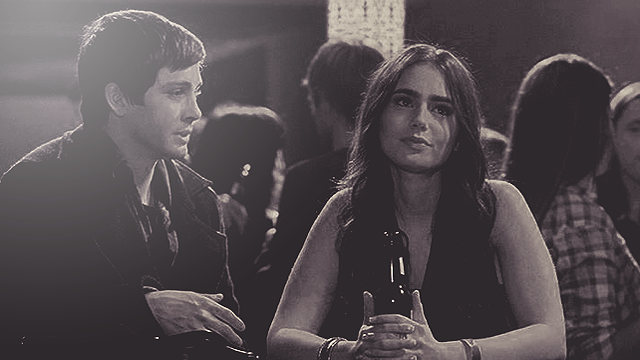 Logan Lerman and Lily Collins