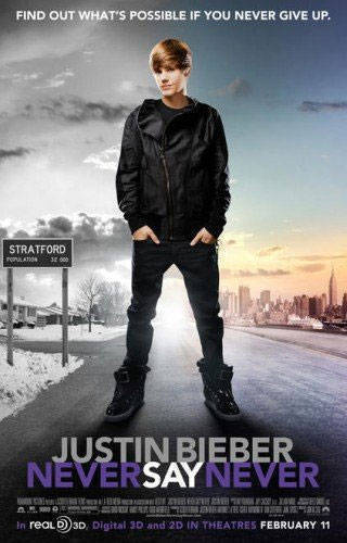 Justin Bieber Never Say Never movie poster