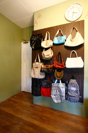 Bag storage ideas cheap for small spaces