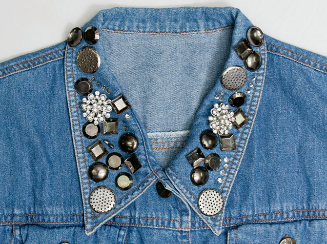 DIY Denim: Embellished Collar