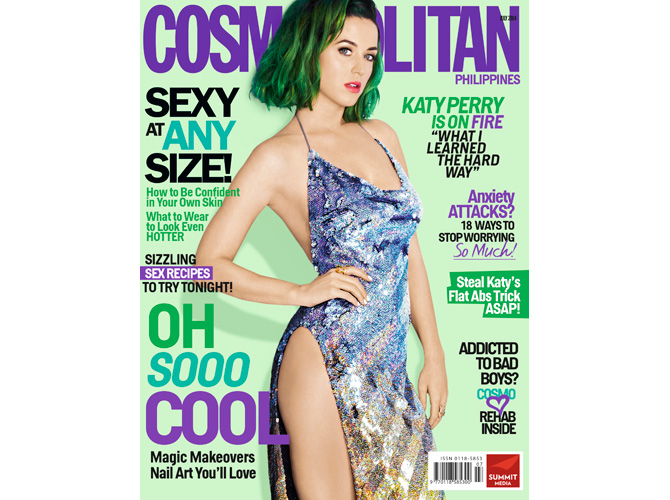 katy perry green hair cosmo