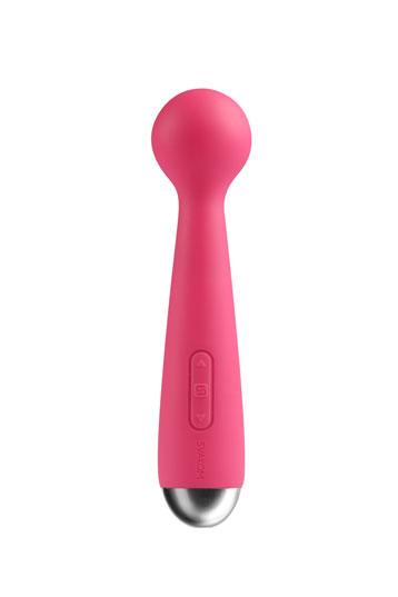 pink vibrator on white background