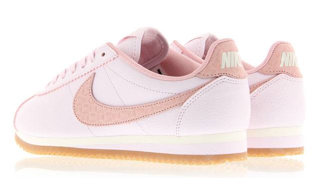 nike cortez pink and white