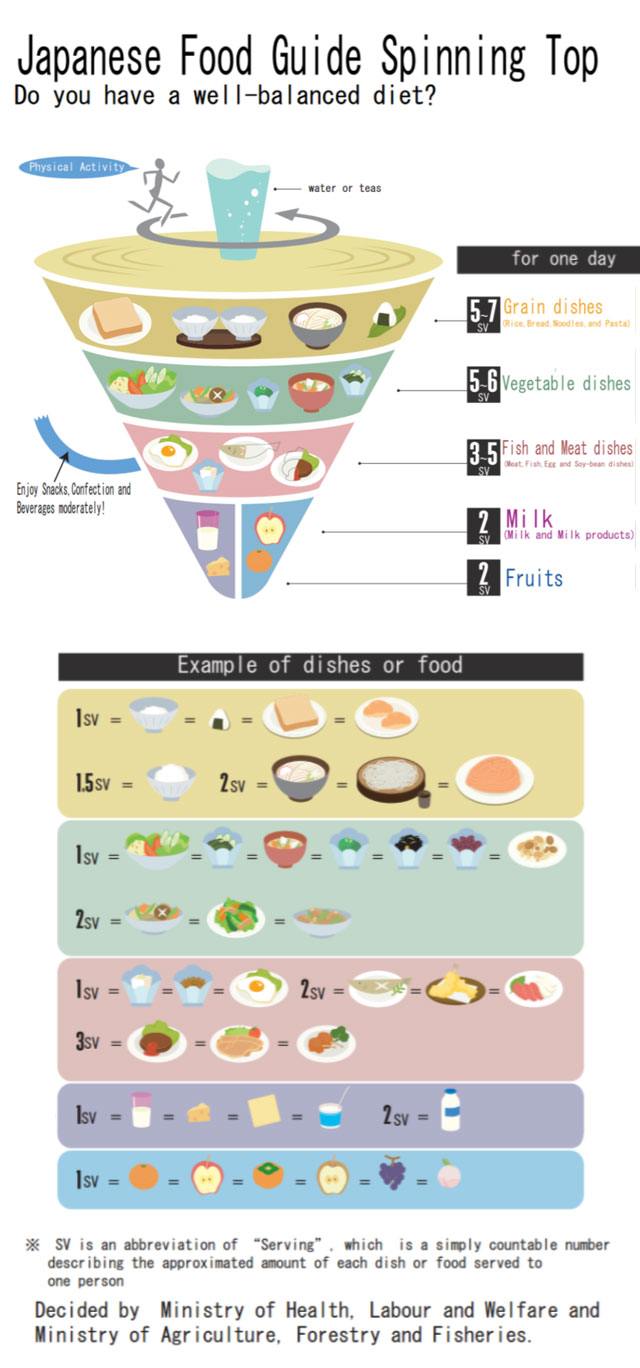 Japanese Food Guide Spinning Top