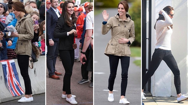 Kate Middleton Wears Superga White Sneakers