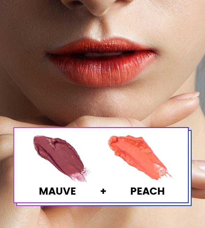 ombre lips peach