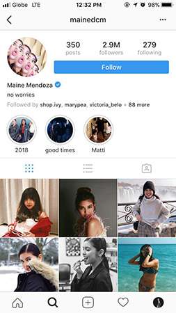 Maine Mendoza Does Not Follow Alden Richards On Instagram