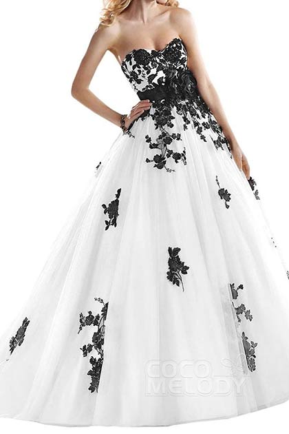 wedding dress black belt