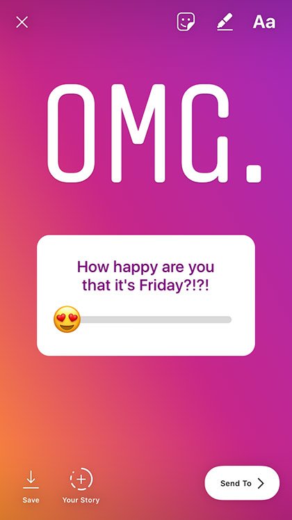 Instagram's New Poll Feature Is An Emoji Slider