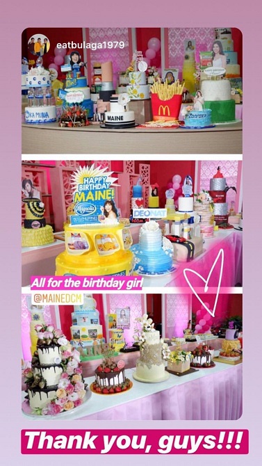 Maine Mendoza Receives Dozens Of Cakes For Her 24th Birthday