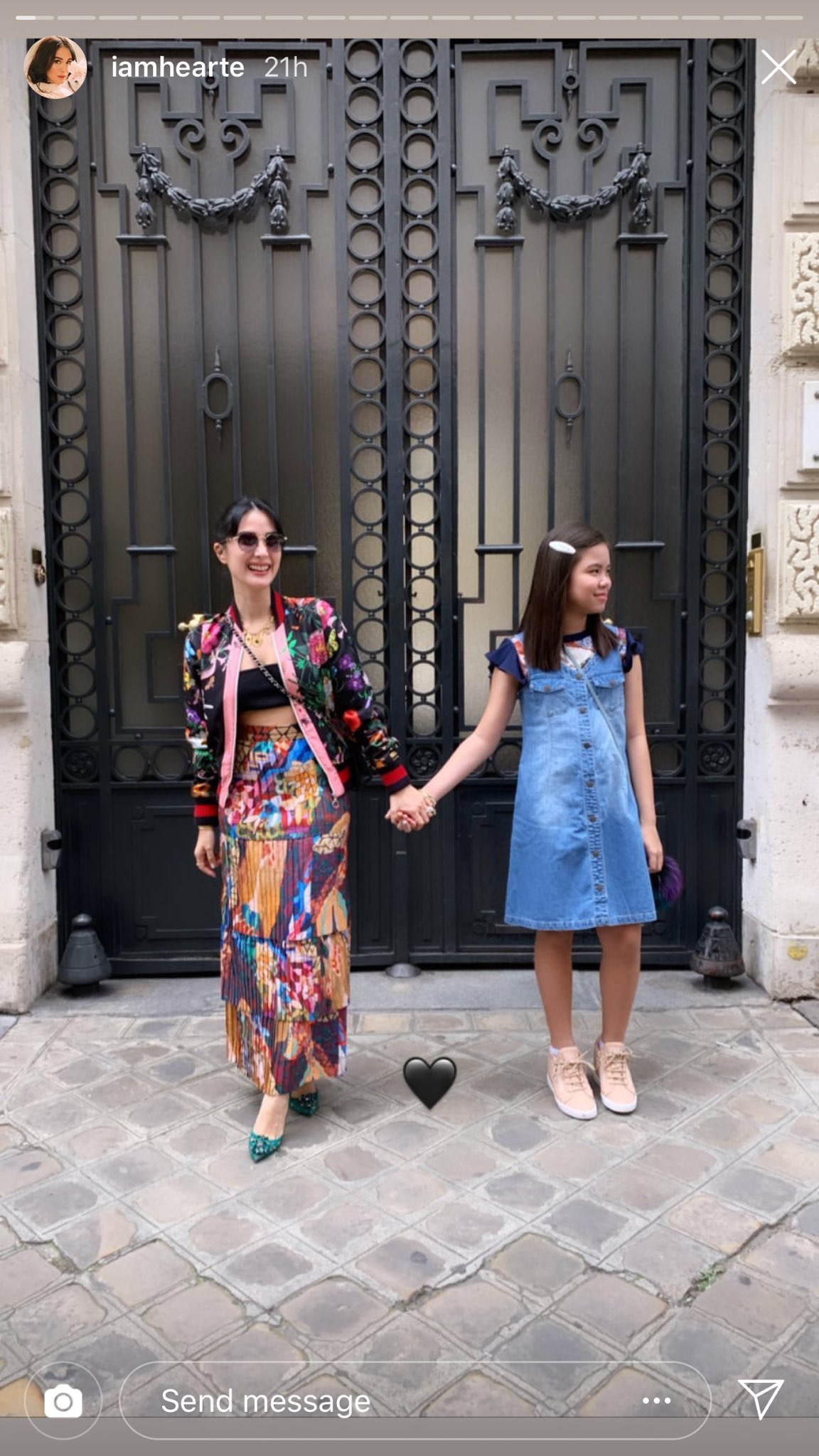 Heart Evangelista At Paris Fashion Week With Stepdaughter Chesi
