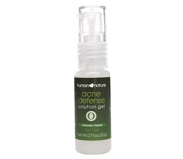 Human Nature Acne Defense Solution Gel with Tea Tree Oil for Acne-Prone Skin