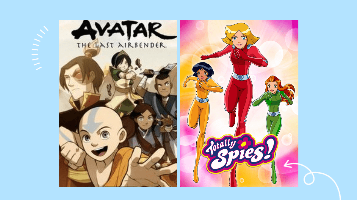 Nickelodeon shows that are available on Netflix: Avatar The Last Airbender, Totally Spies.