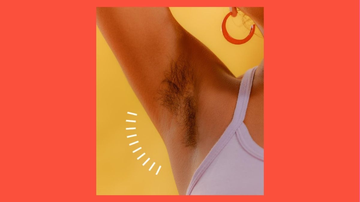 A picture of underarms with hair.