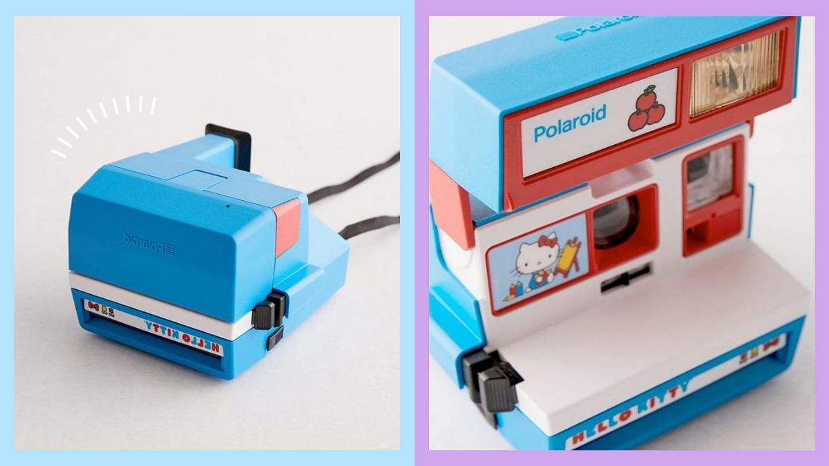 Side by side photos of Hello Kitty-Themed Polaroid