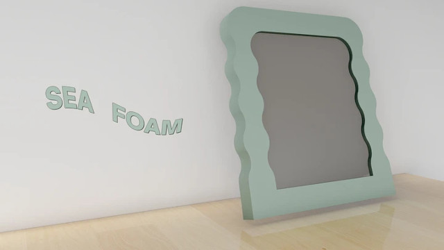 Bondi Studios Squiggle Mirror Mini in Sea Foam