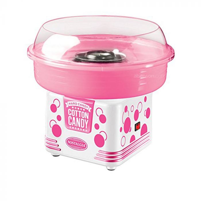 a small, pink cotton candy maker