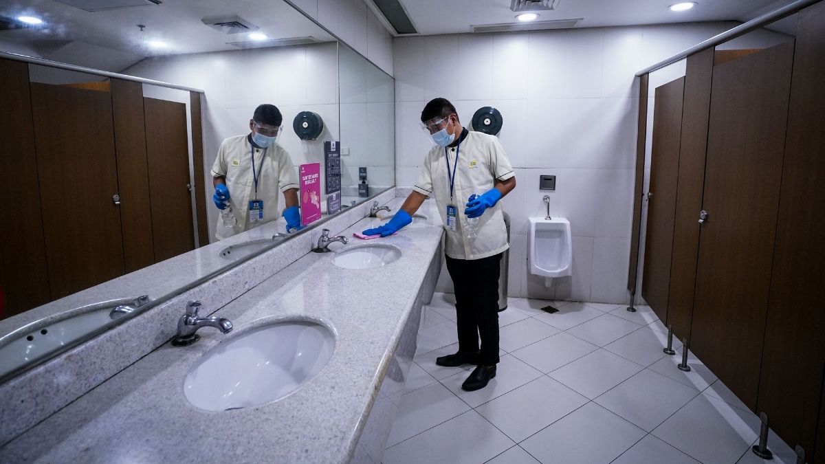 SM City Taytay disinfecting cinemas and movie theaters before reopening