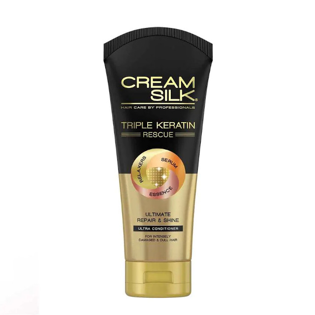 How To Repair Damaged Hair: Cream Silk Triple Keratin Rescue Ultimate Repair & Shine
