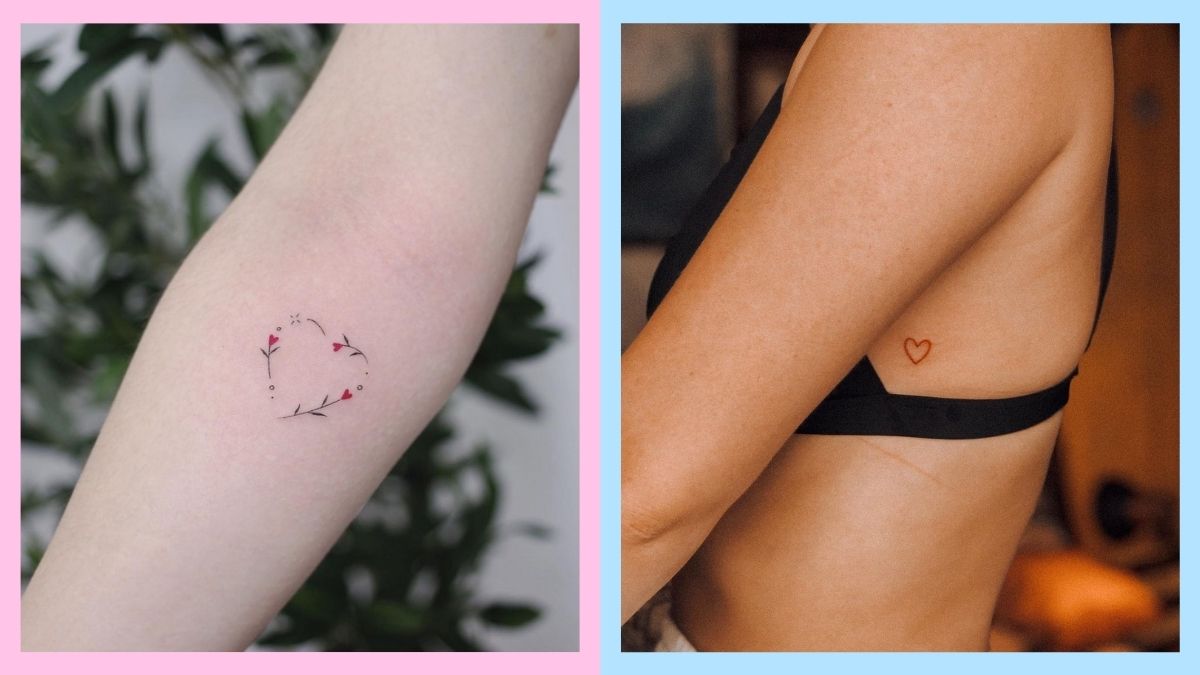 Delicate tattoos with heart designs