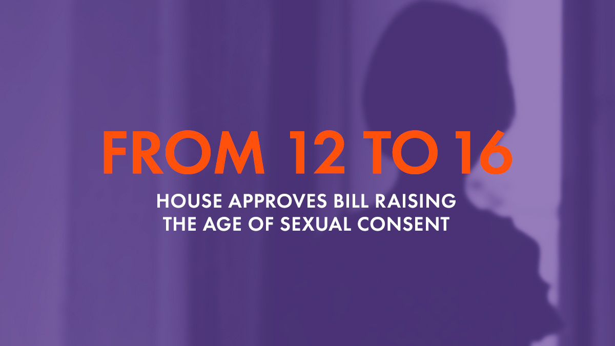 House bill approves raising age of sexual consent from 12 to 16 in the Philippines