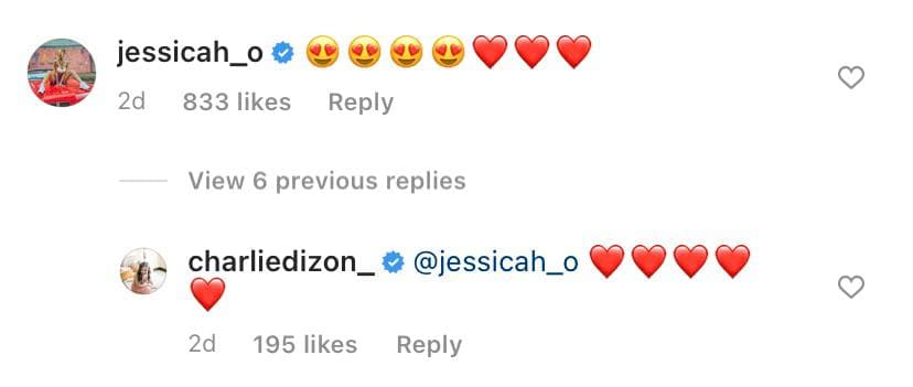 From Instagram - @jessicah_o's comment on Charlie Dizon