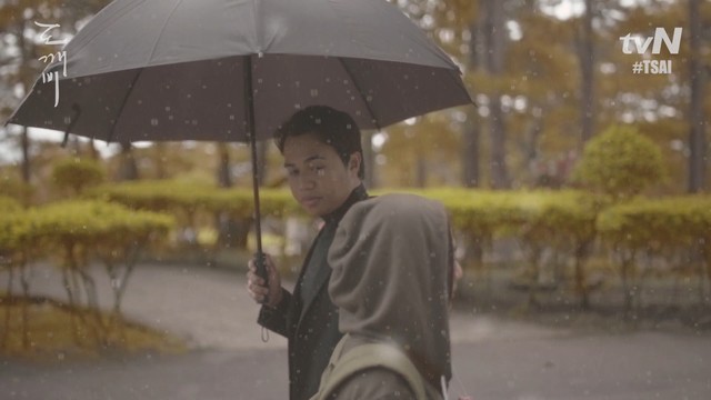 Goblin K-Drama themed prenup shoot, raining scene
