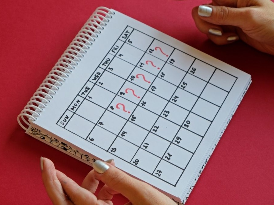 Missed period, calendar