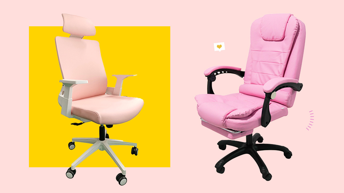 Pink office chairs from Ofix
