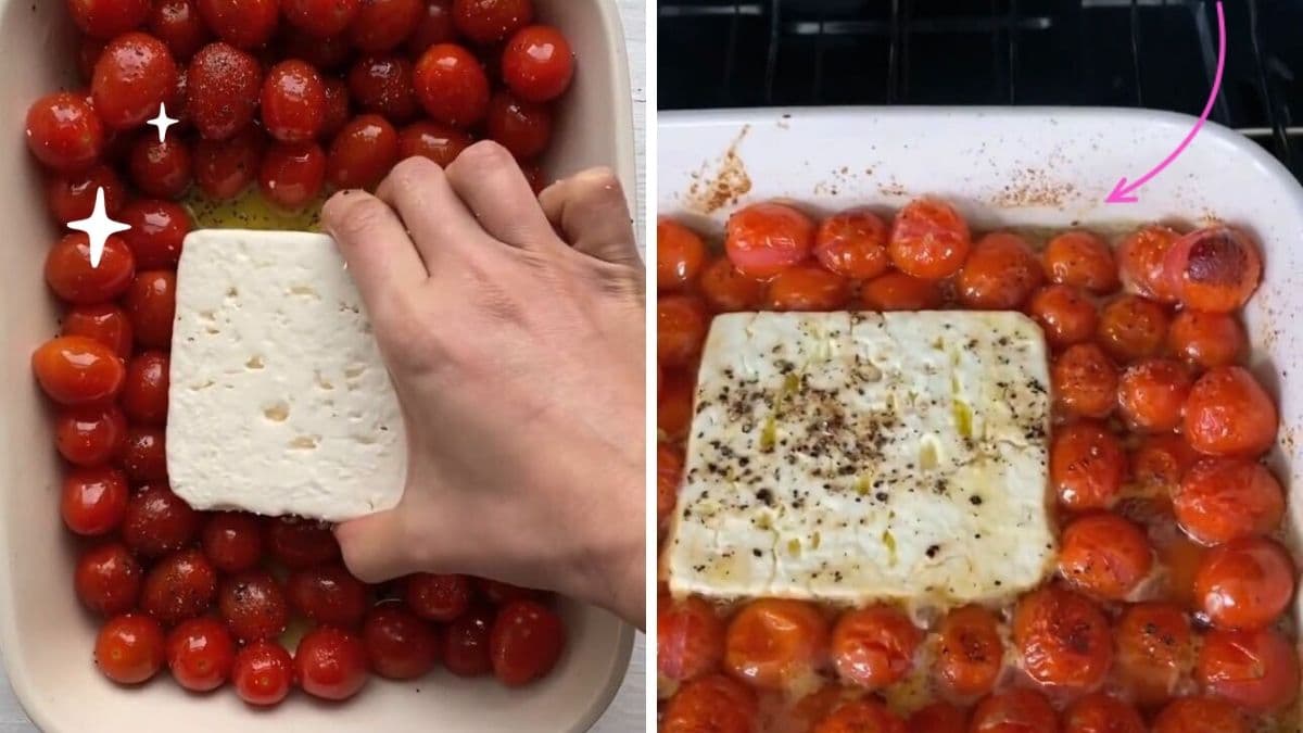 TikTok's viral feta cheese and tomato pasta recipe