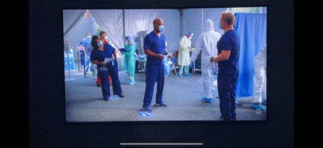 Grey's Anatomy background actor: stills of Laureen Garcia, hospital room scene