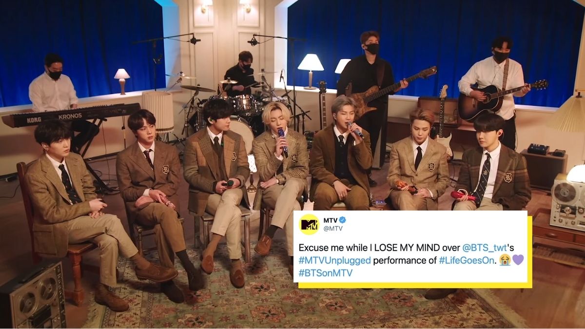 K-Pop group BTS appeared on an episode of MTV's music series 'MTV Unplugged.'