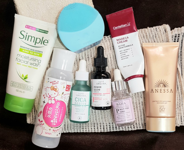 Bianca's skincare products