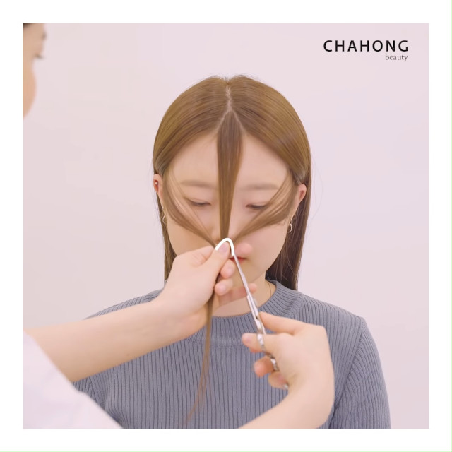 Korean sheer bangs tutorial